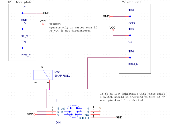 Hitec prism7 trainer cable socket mod schematics